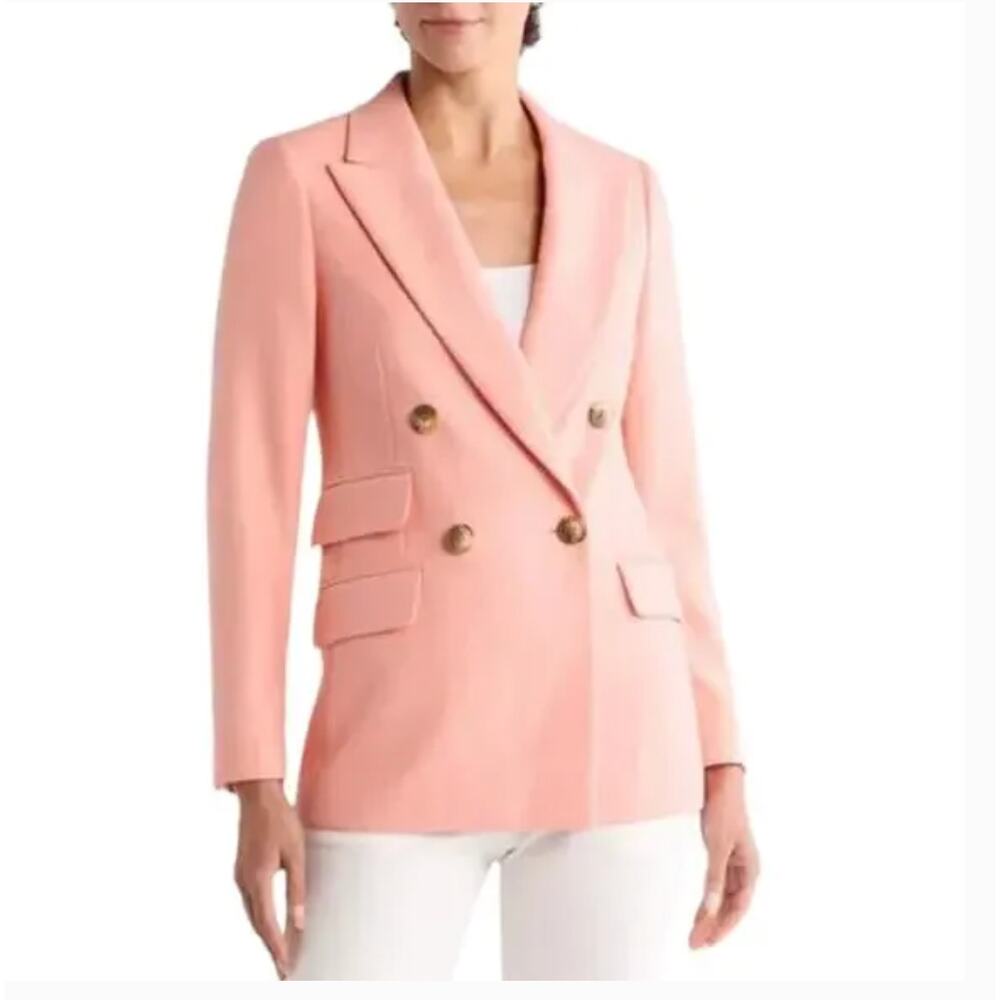 Reiss Logan Blazer 2 NWT Pink Jacket Academia Prep Career Old Money Luxury - Picture 5 of 12